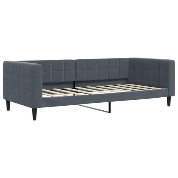 vidaXL Mörkgrå sängbänk 90x190 cm sammet 354022