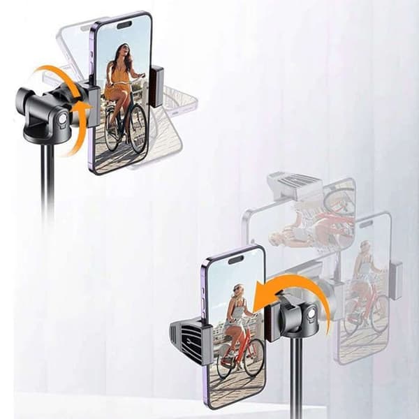 Selfie-stativ - Bluetooth - 148 cm - Kompatibel med iOS/Android - Fjärrkontroll ingår - Vit
