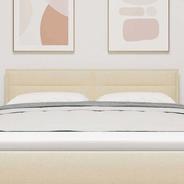 vidaXL Sänggavel Creme 144 cm tyg 42007018