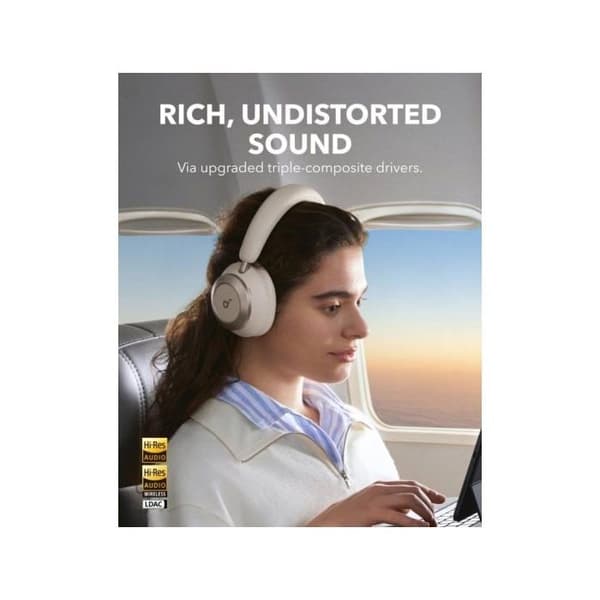 Hörlurar - Soundcore - Space One Pro - Trådlös - Bluetooth - Vit