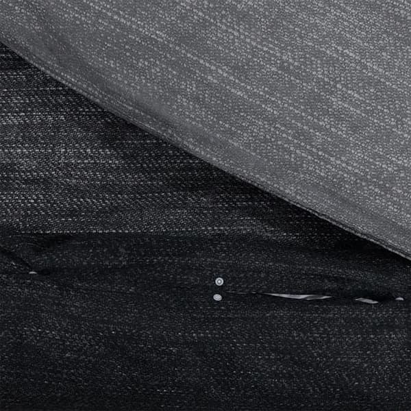 vidaXL Påslakanset Mörkgrå 240x220 cm Bomull 136479