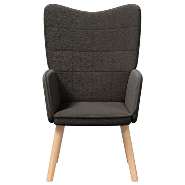 Avslappningsfåtölj - Mörkgrå - Polyester tyg - Polstrade armstöd - Modernt design