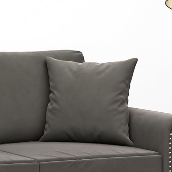 vidaXL Prydnadskuddar 2 st Mörkgrå 40x40 cm Sammet 349486