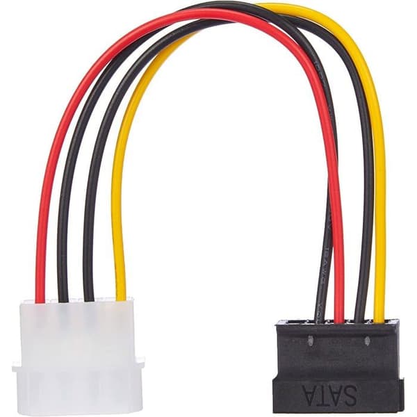 Strömkabel - CABLEPELADO - 0205 - SATA ↔ Molex 4-pins - 15 cm - Svart