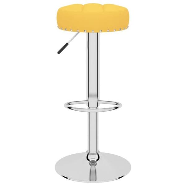 vidaXL Barstolar set om 2 senapsgul tyg 332978