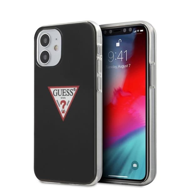 Guess Triangle Logo - iPhone 12 Mini-fodral (svart)