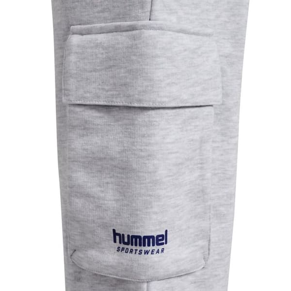 Hummel Loose cargo joggingsbyxor för flickor - ljusgrå melange