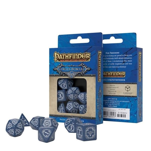 Q WORKSHOP QWOPAT82 Pathfinder Hell's Rebels Set med 7 tärningar Flerfärgad