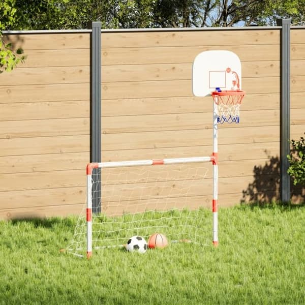 Fotbolls- och basketbollset med bollar vidaXL