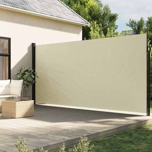 vidaXL Utdragbart sidotak kräm 220x600 cm 4004565