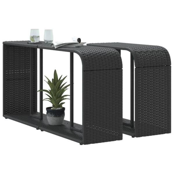 Förvaringshyllor - VIDAXL - Flätad resin - UV-beständig - Luftriktig design - Lättskött