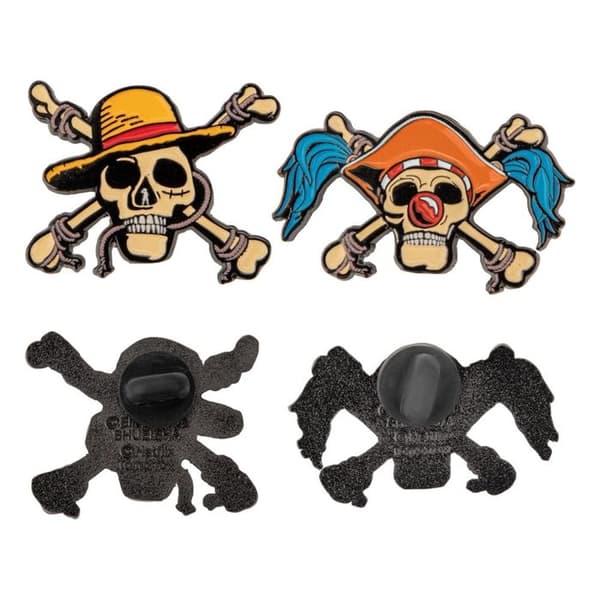 Cinereplicas - One Piece - Förpackning med 2 pin's Luffy & Buggy