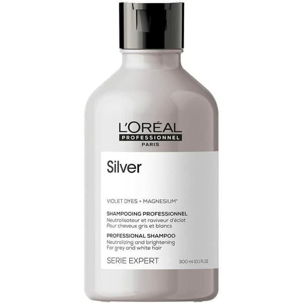 L'Oréal Professionnel neutraliserande schampo, grått eller vitt hår, Silver Serie Expert, 300 ml