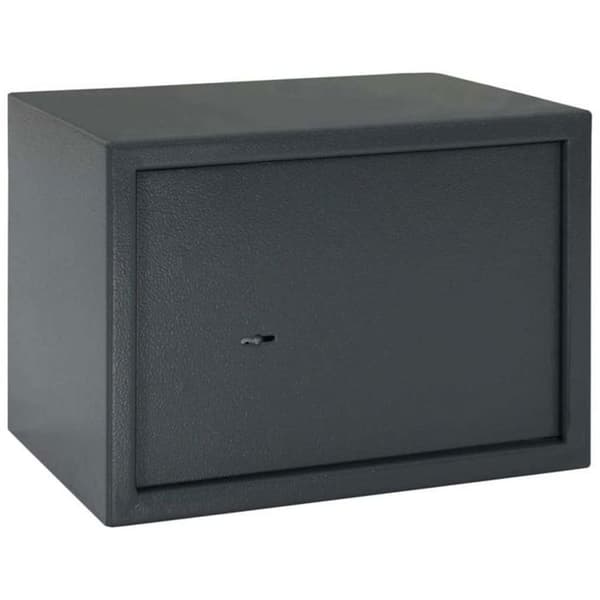 vidaXL säkerhetsskåp 35×25×25 cm Mörkgrå – Stål, nyckellås, kompakt säkerhetskåp