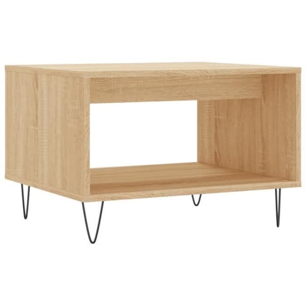 vidaXL Soffbord eksonoma 60x50x40 cm ingenjörsträ 829255