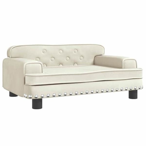 vidaXL Barnsoffa crème 70x45x30 cm sammet 3196299