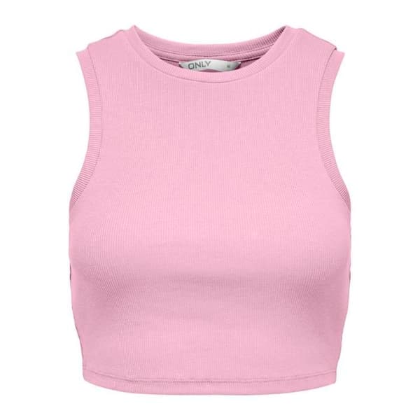 Kort topp dam Only Vilma - pink lady