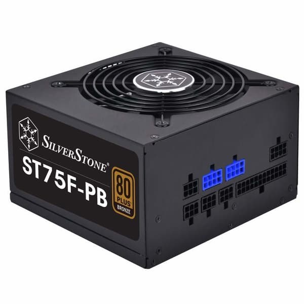Strömförsörjning PC - SilverStone - SST-ST75F-PB - 750W - 80 Plus Bronze - Modulerad kablage