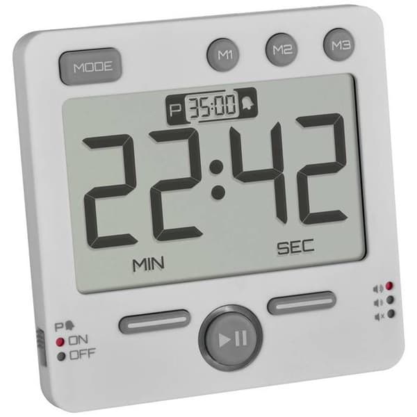 Timer - TFA DOSTMANN - 99 TIMMAR - digital - vit - upp till 99 timmar