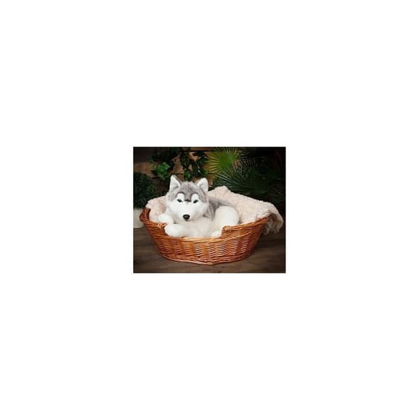 Peluche - Living Nature - Husky - 60 cm - Grå - Mixad