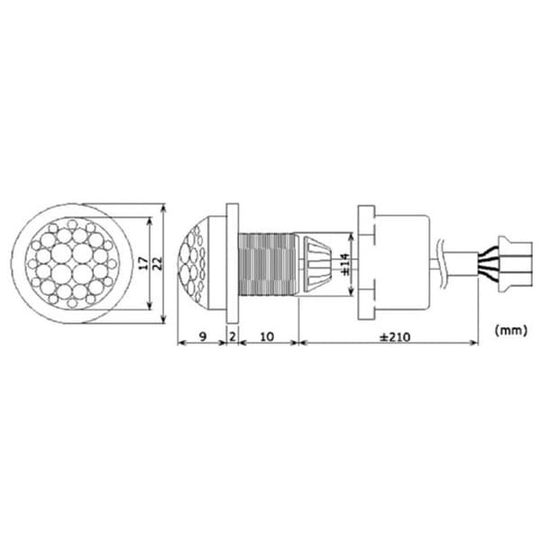 Rörelsedetektor - PEREL - Mini - PIR - 8 m - 100° - Inomhus - Vit