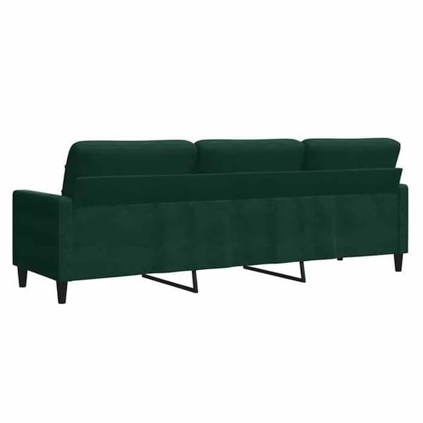vidaXL 3-sitssoffa Mörkgrön 210 cm Sammet 4007646