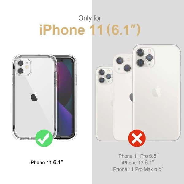 Coque - SURITCH - iPhone 11 (6,1 tum) - Transparent - Stötsäker - 360° skydd