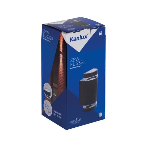 Rund utomhusväggsarmatur - LED-design - 2x GU10 - Grå
