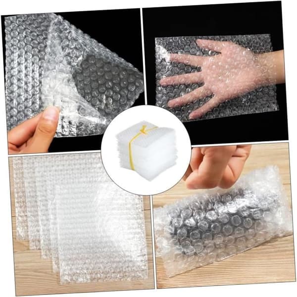 Operitacx 100Pcs Bubbelkuvert Vita Kuvert Transparenta Bubbelkuvert Polykuvert [937]