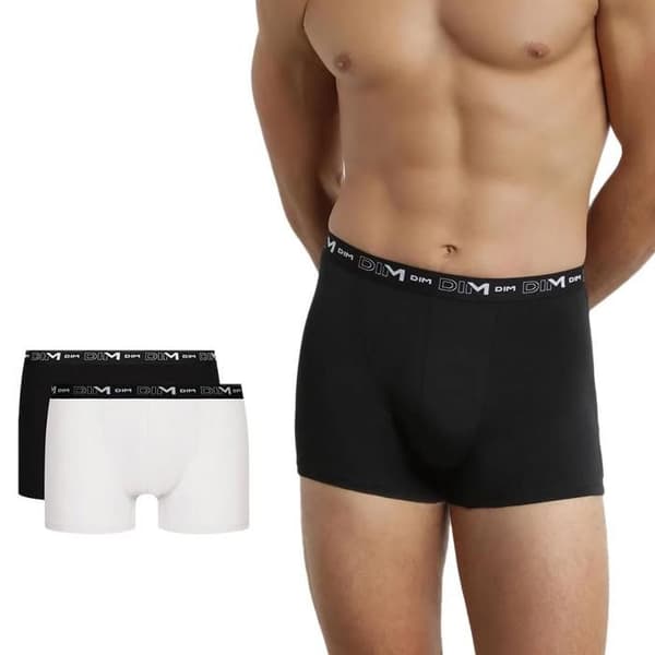 2-pack Boxers Vit/ Svart Herr Dim D6596