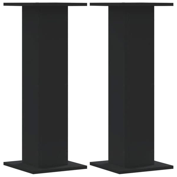vidaXL Stöder för växter 2 st svart 30x30x80 cm ingenjörsträ 3307865