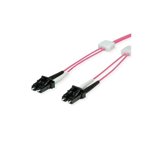 Fiberoptisk patchkabel duplex - EasyLan - LSD42200020 - 2 m - Lila - LC/LC - 50/125µm OM4 - Halogenfri hölje