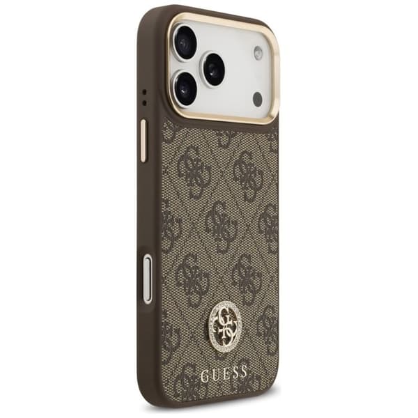 Guess Hardcase 4G Strass Logo MagSafe för iPhone 17 Pro Max - Brun