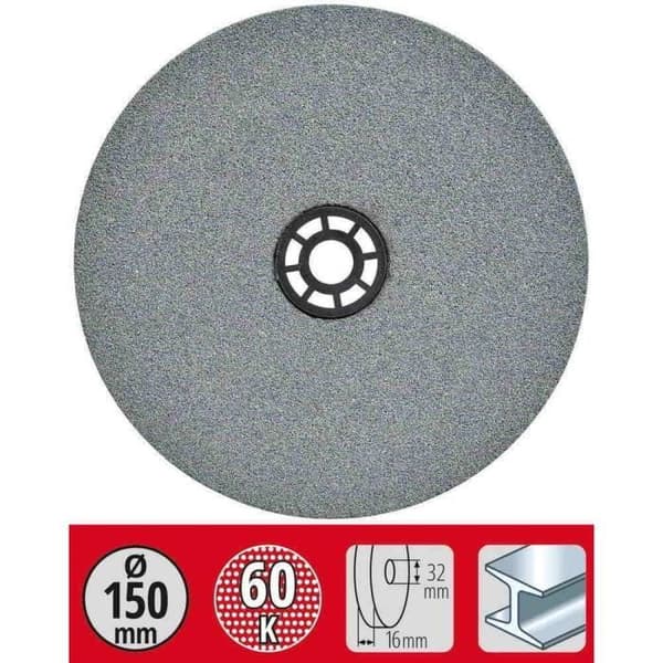 Kornslipmaskin fin - Einhell - G60 - Diameter 150 mm - Bredd 16 mm - Hål 32 mm