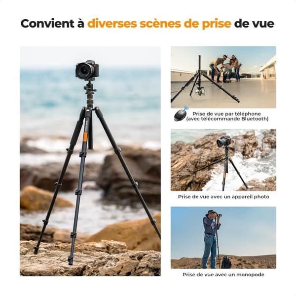 Trépied Monopod 184 cm KF Concept
