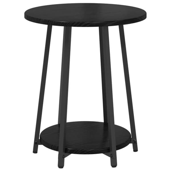 Sidobord - Svart Trä - 50 cm - Modern Design - Lätt montering