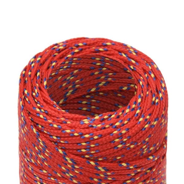 152371 vidaXL Båtrep Röd 2 mm 50 m Polypropen