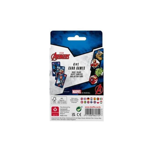 Avengers kortspel - Shuffle - 4 i 1