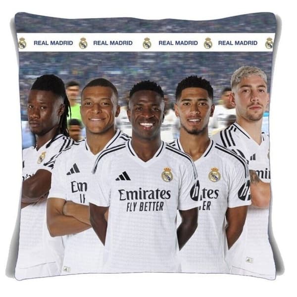Kudde - CARBOTEX - Real Madrid - 40 x 40 cm - Polyester - Exklusiv design