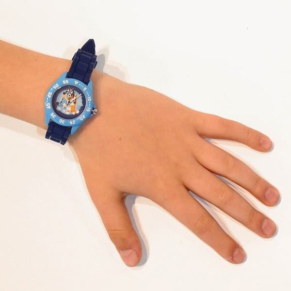 Barnklocka - VADOBAG - Bluey Time - Blå - Armband i PVC - Sprutsäker