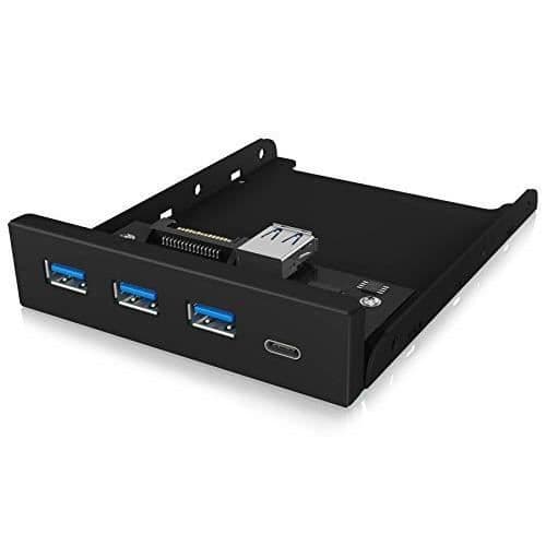Koncentrator (hub) - ICY BOX - USB 3.0 Frontpanel - 1x USB-C - 3X USB-A