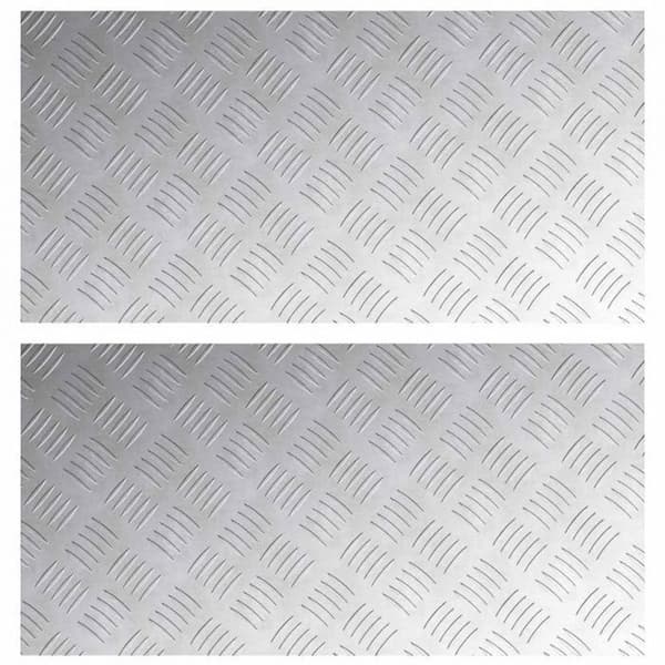 Vidaxl Rektangulär aluminium silverfärgad markis 80 x 40 cm – set om 2