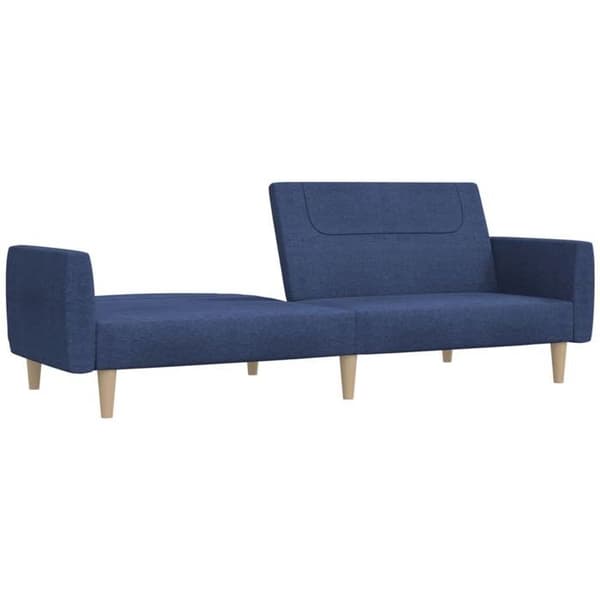 vidaXL 2-sits bäddsoffa blått tyg 375788
