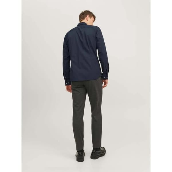 Jack & Jones Joe Plain långärmad skjorta - marinblå