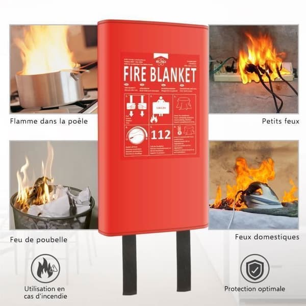 ELRO FB1800 Brandfilt - Stel - 1,8M x 1,2M