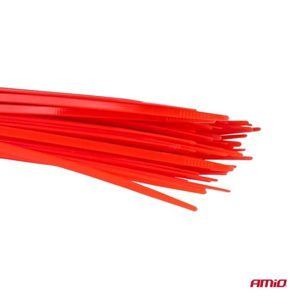 Flerfärgade plastspännband, 60-pack AMIO-04313