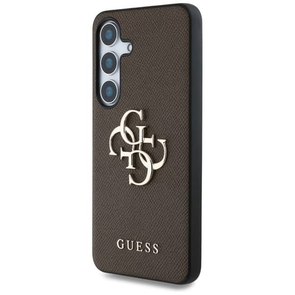 Coque Guess Hardcase 4G Grained Big Logo för Samsung Galaxy S25 Plus - Brun