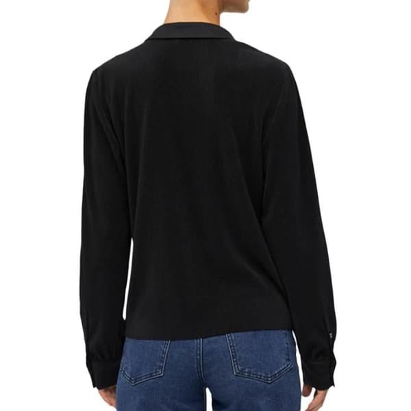Svart Plisserad Blus Dam Object Shila