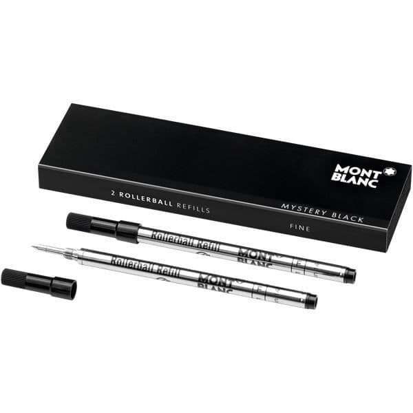 1 Montblanc ® fin svart rollerball refill