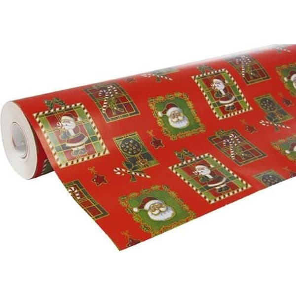 Presentpapper - ALLIANCE - Jultomte - 50m - Röd - 60 g/m²